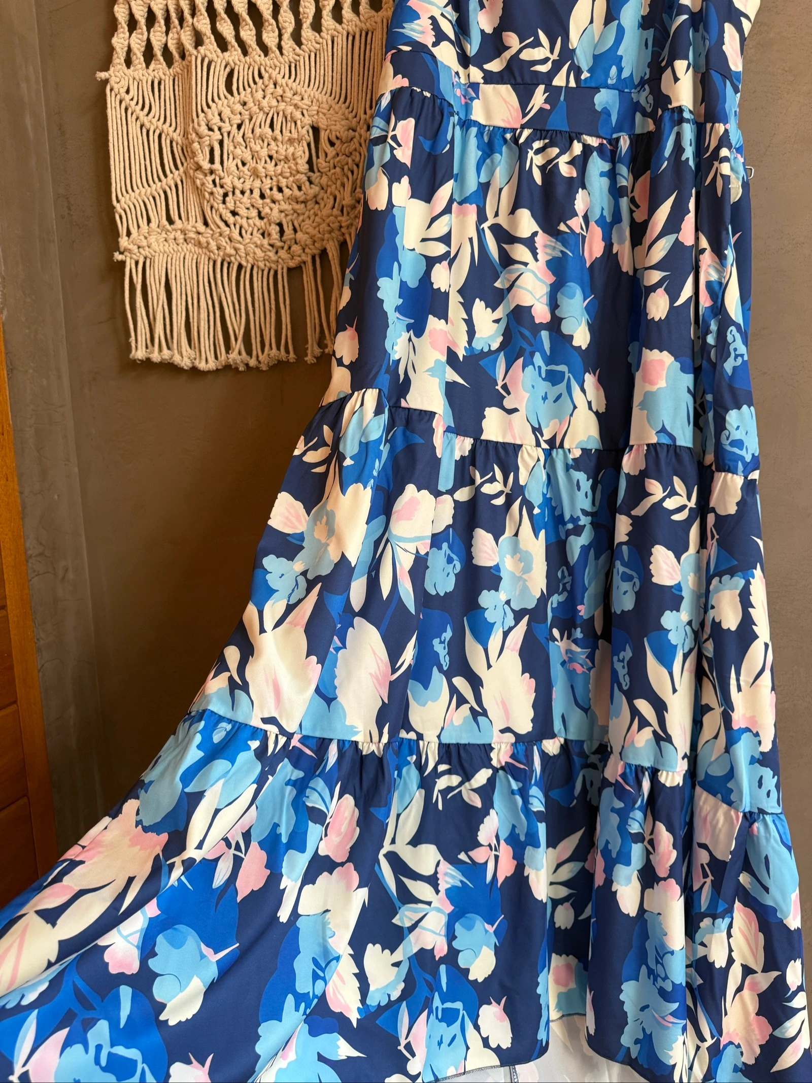 Vestido talla 50 espalda descubierta gran lazo camaïeu de azul – photo 2
